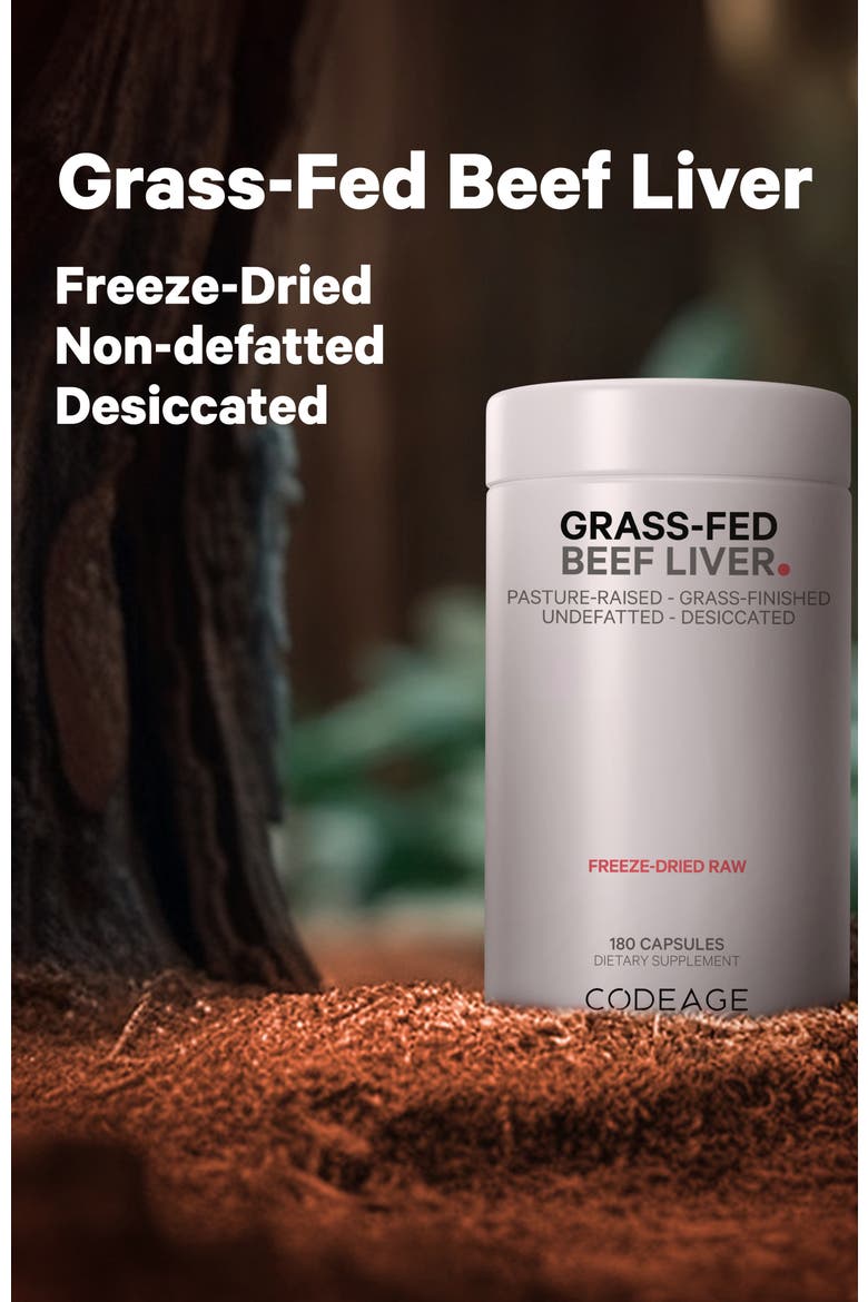 Grass-Fed Beef Liver Glandular Supplement, Alternate, color, White