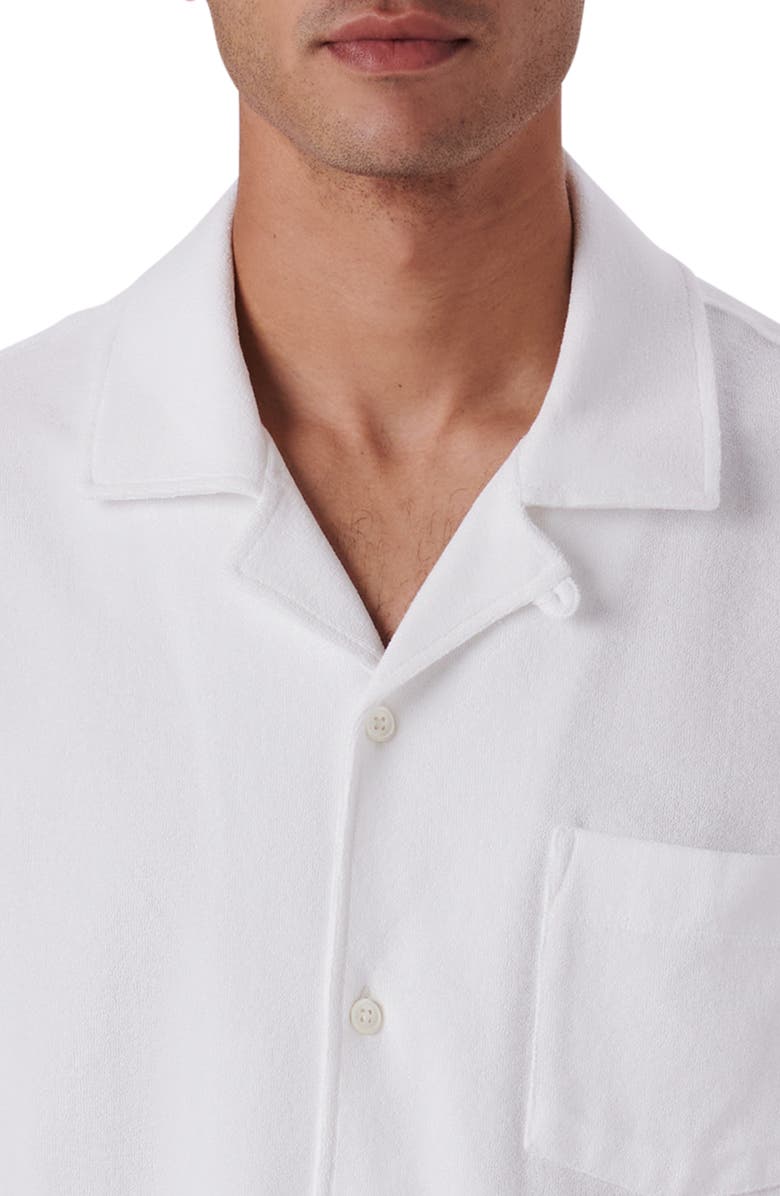 Bugatchi Short Sleeve Cotton French Terry Camp Shirt, Alternate, color, 