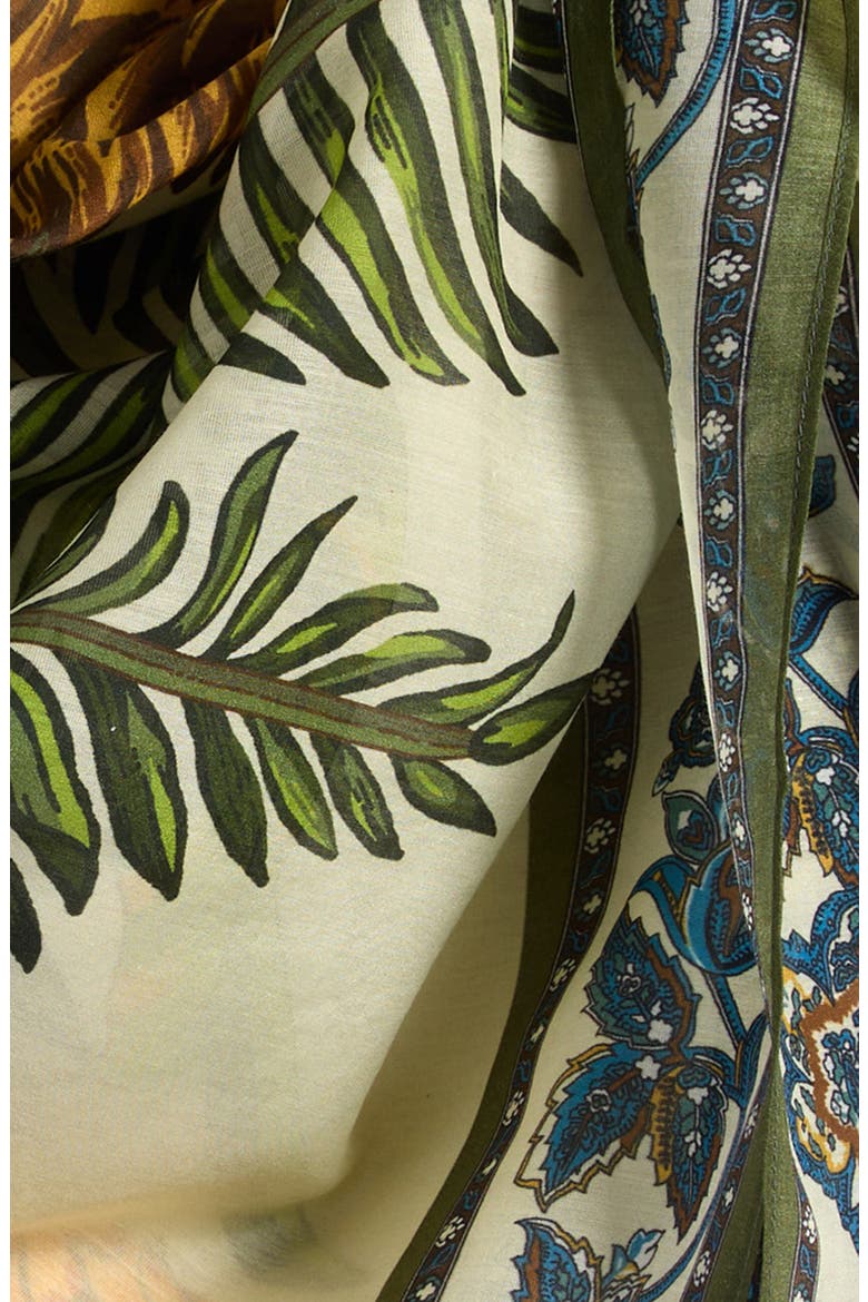 Palma Paradisi Cotton & Silk Square Scarf, Alternate, color, NATURAL