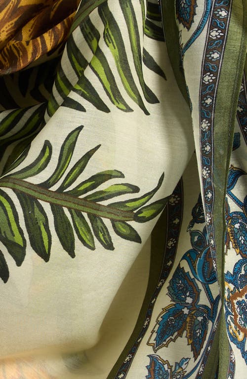 Echo Palma Paradisi Silk Square Scarf In Natural