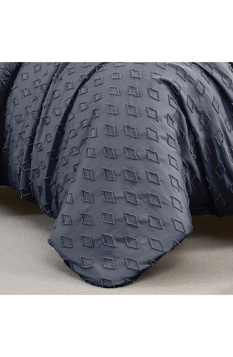 SOUTHSHORE FINE LINENS Delta Clipped Jacquard Duvet Cover Set, Alternate, color, Slate