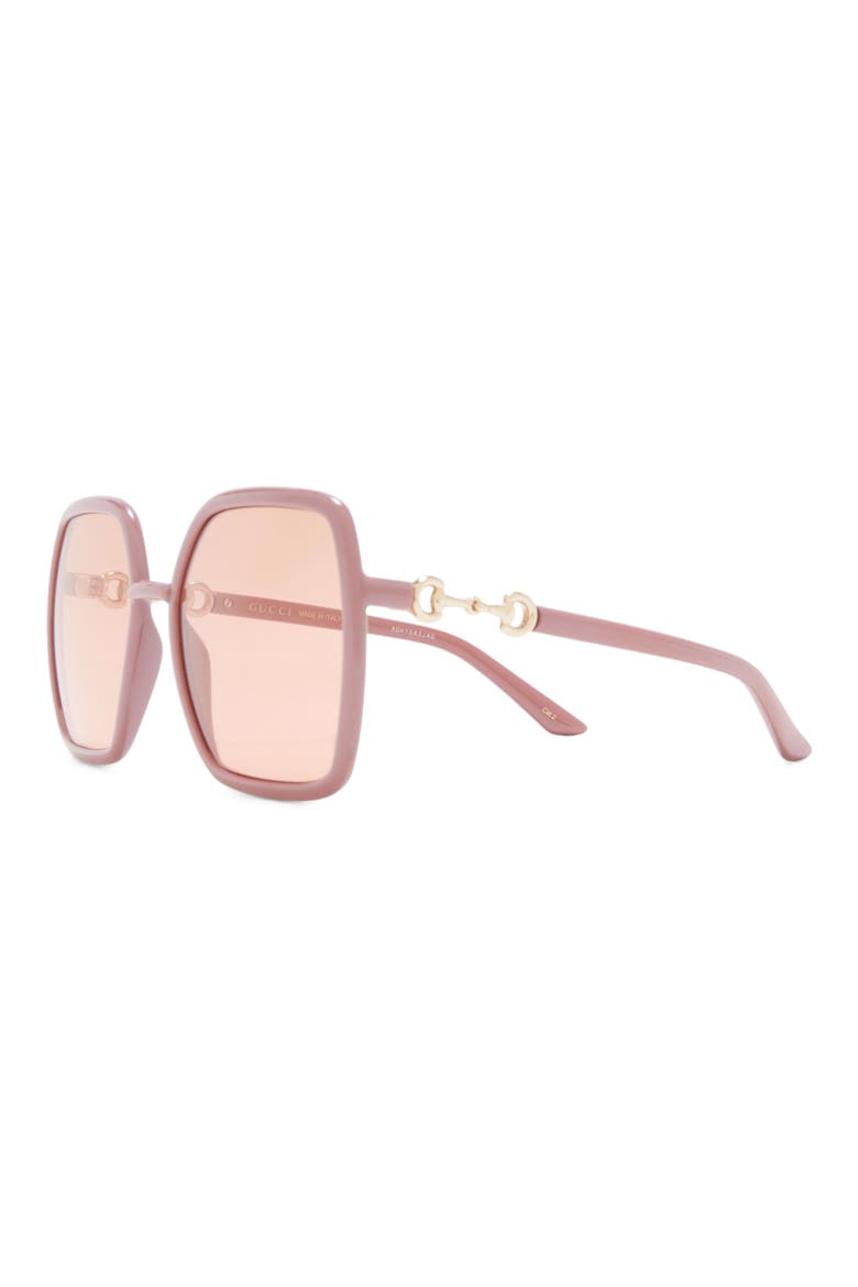 55mm Oversize Square Sunglasses, Alternate, color, PINK ORANGE