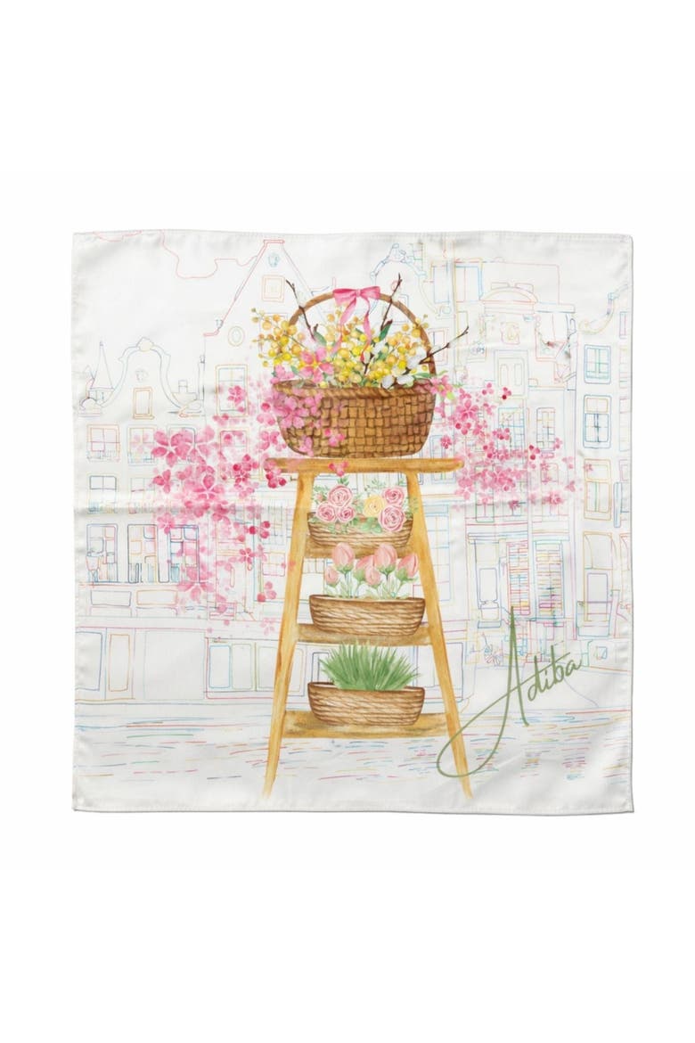 The Rosé Garden Bag Hair Scarf, Alternate, color, Multicolor