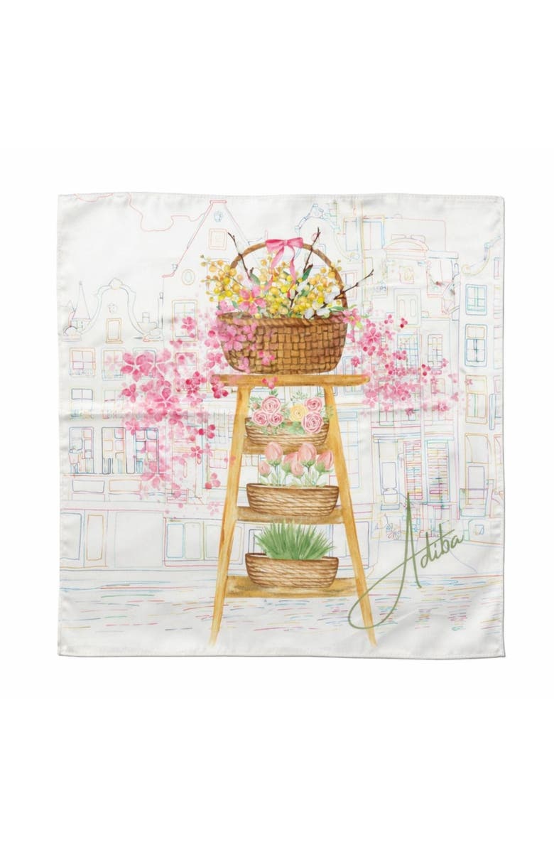 ADIBA The Rosé Garden Bag Hair Scarf, Alternate, color, Multicolor