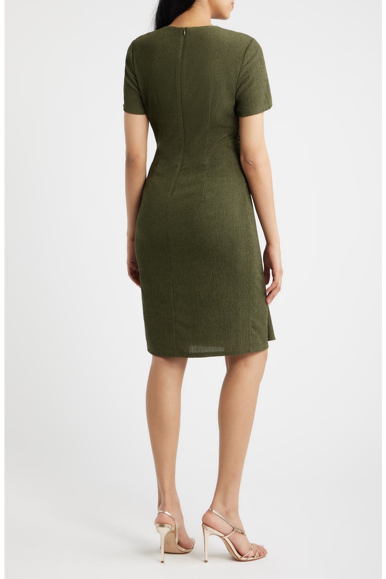 Side Tie Textured Knit Dress, Alternate, color, OLIVE