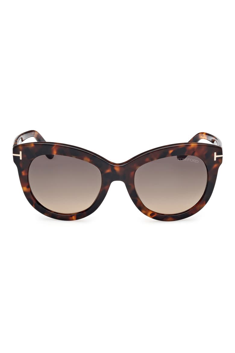 Odette 53mm Butterfly Sunglasses, Main, color, DARK HAVANA / GRADIENT BROWN