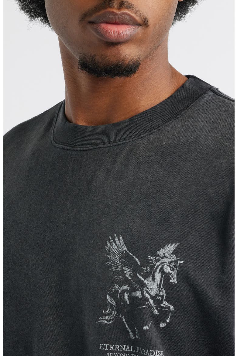 Graphic Rose Garden T-Shirt, Alternate, color, BLACK