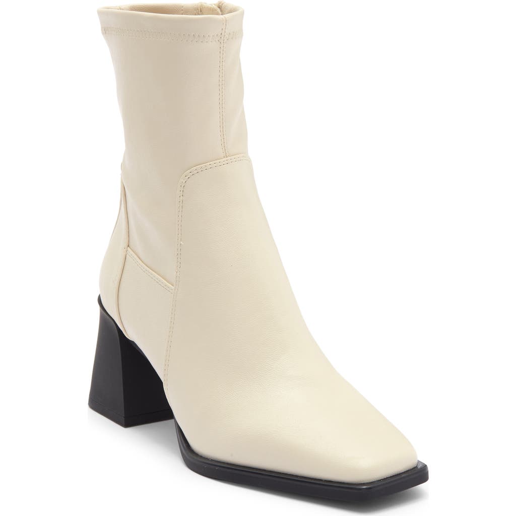 Steve Madden Vallie Square Toe Bootie In Neutral