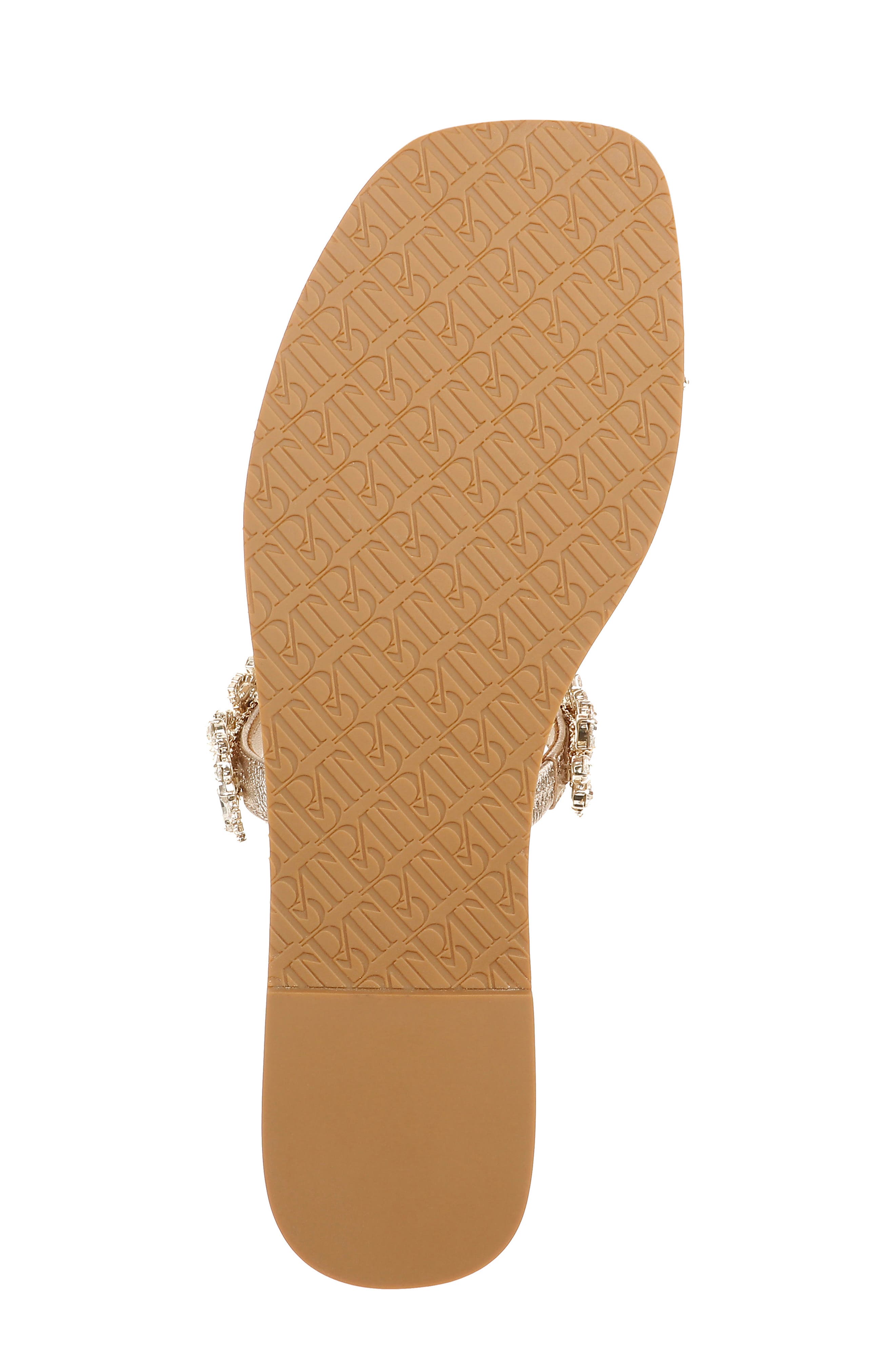 Badgley Mischka Jenelle Embellished Slide Sandal, Alternate, color, CHAMPAGNE NAPPA LEATHER
