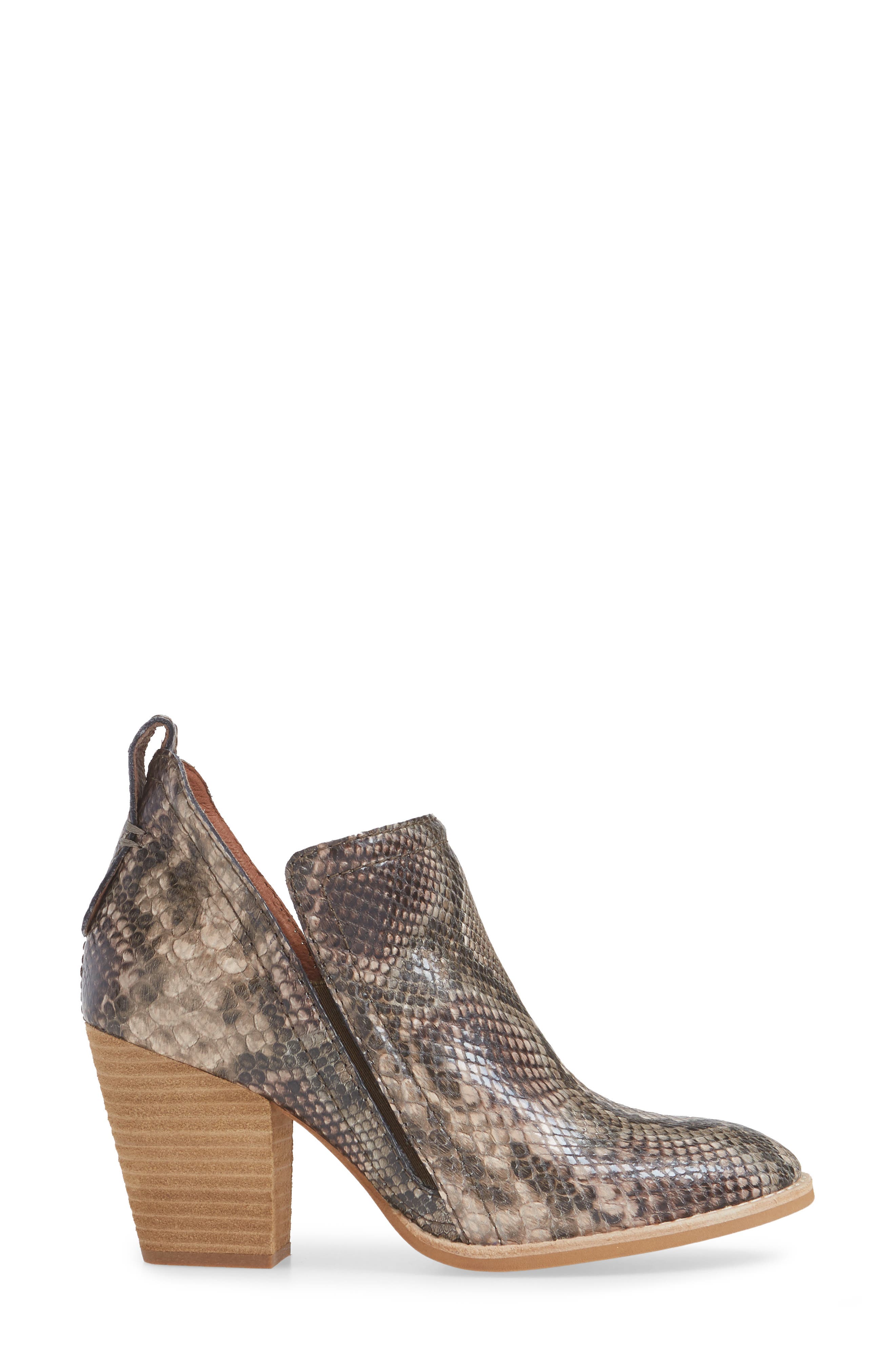 Rowlan Snakeskin Embossed Bootie, Alternate, color, TAUPE SNAKE MULTI