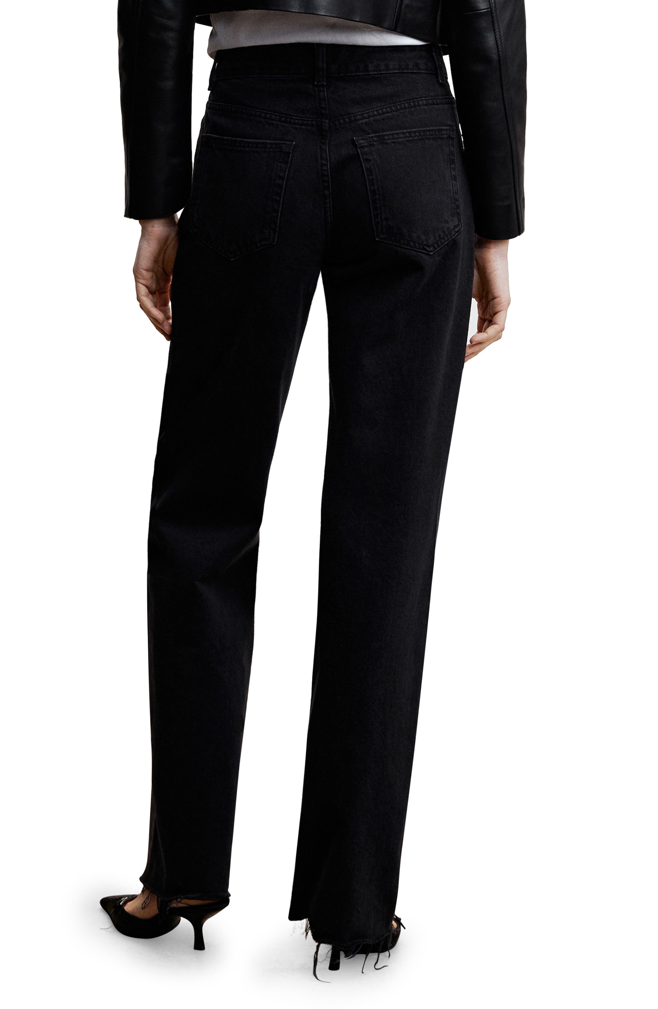 Fray Hem Wide Leg Jeans - image 2