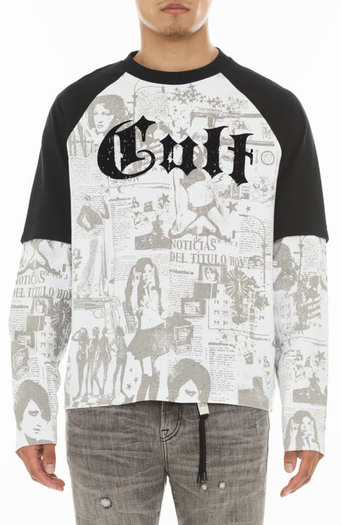 Layered Long Sleeve Raglan T-Shirt