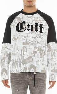 Cult of Individuality Layered Long Sleeve Raglan T-Shirt