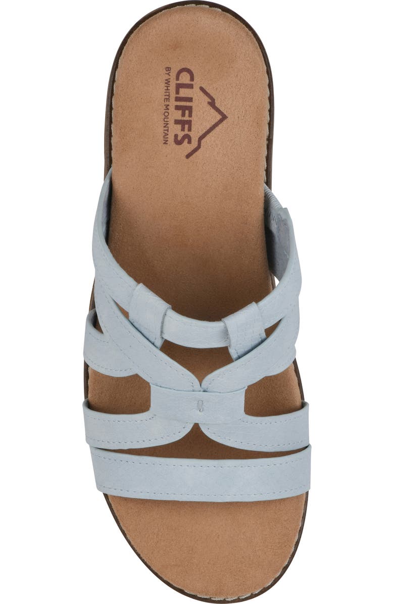 CLIFFS BY WHITE MOUNTAIN Tinisha Wedge Sandal, Alternate, color, Light Blue