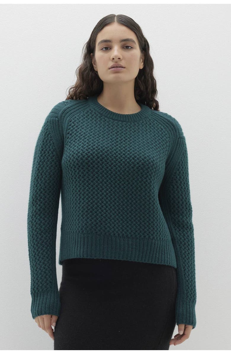 NAKED CASHMERE Clara Crewneck Cashmere Sweater, Alternate, color, Cypress