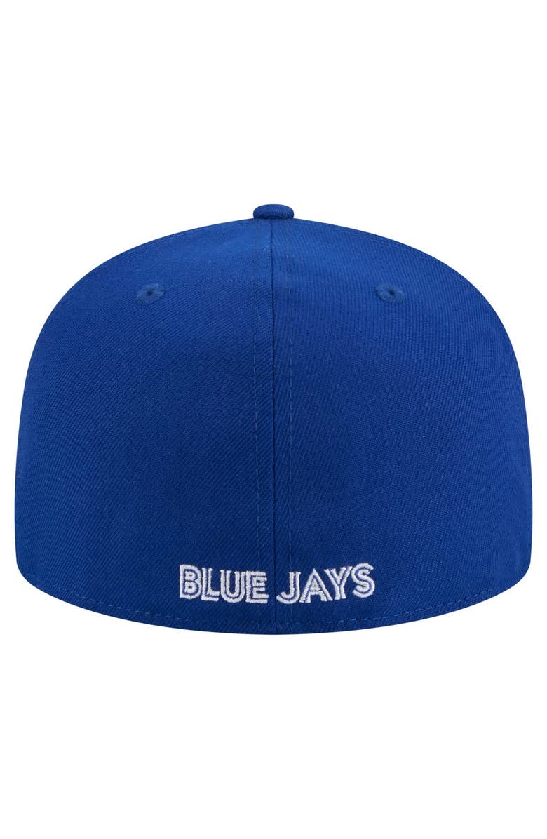 New Era Men's New Era Royal Toronto Blue Jays Overlap 59FIFTY Fitted Hat, Alternate, color, 
