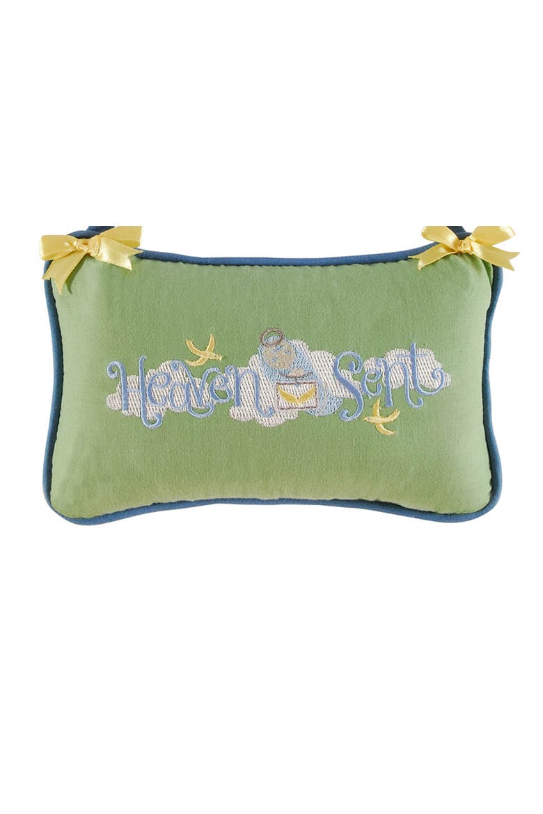 Heaven Sent Embroidered Accent Throw Pillow, Alternate, color, Green