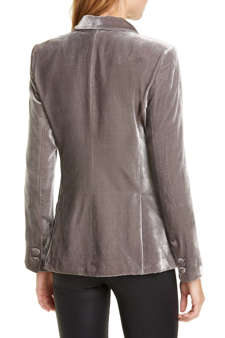 Velvet Blazer, Alternate, color, EIFFEL TOWER GREY