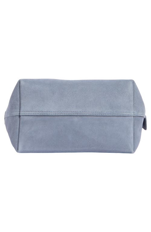 Madewell Essentials Suede Bucket Bag In Blue