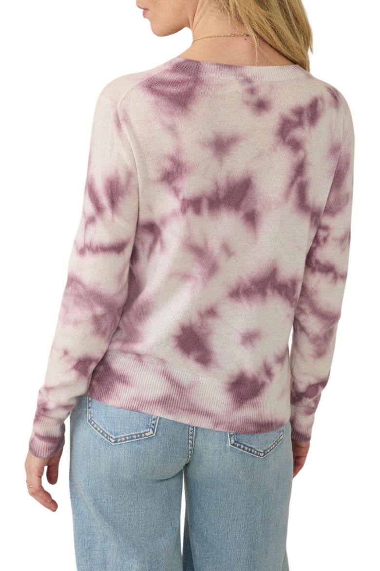 Cashmere Crewneck Sweater, Alternate, color, ORCHID TIE DYE