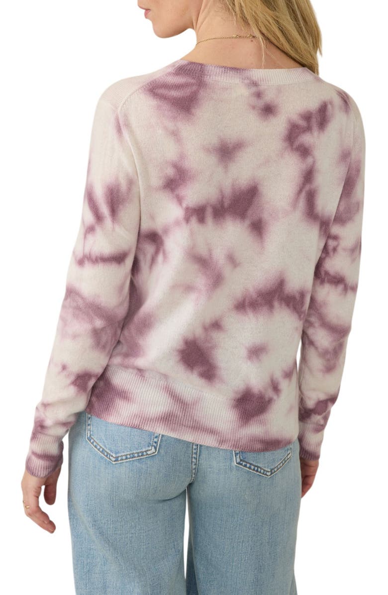 Faherty Cashmere Crewneck Sweater, Alternate, color, Orchid Tie Dye