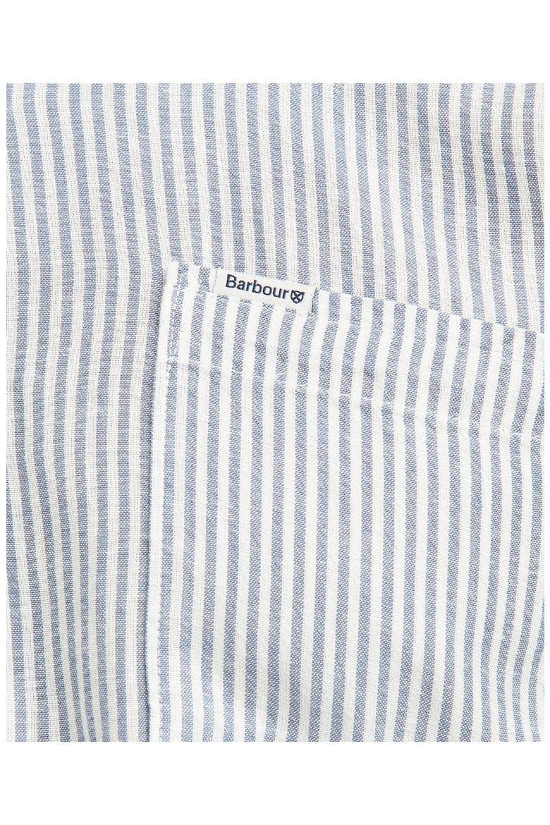 Deerpark Stripe Short Sleeve Cotton Button-Up Shirt, Alternate, color, NAVY