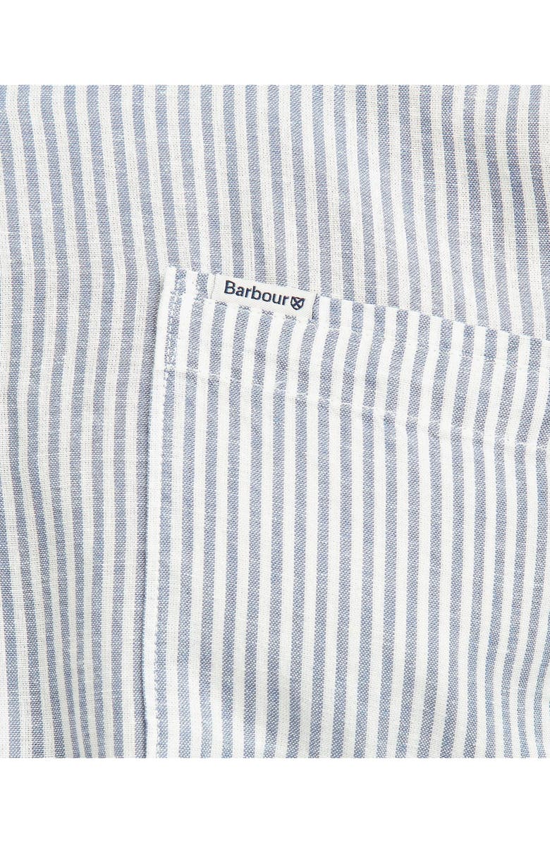 Barbour Deerpark Stripe Short Sleeve Cotton Button-Up Shirt, Alternate, color, 