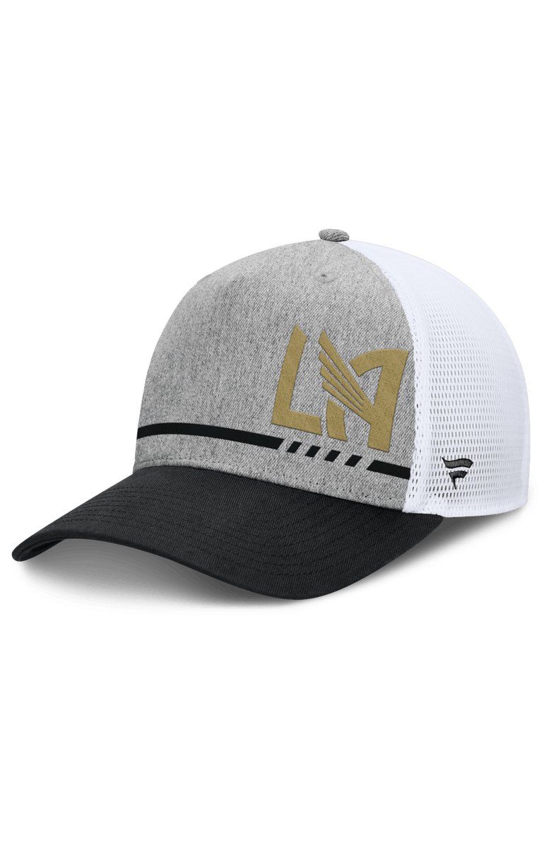 FANATICS Men's Fanatics Heather Gray LAFC Low Block Trucker Adjustable Hat, Main, color, 