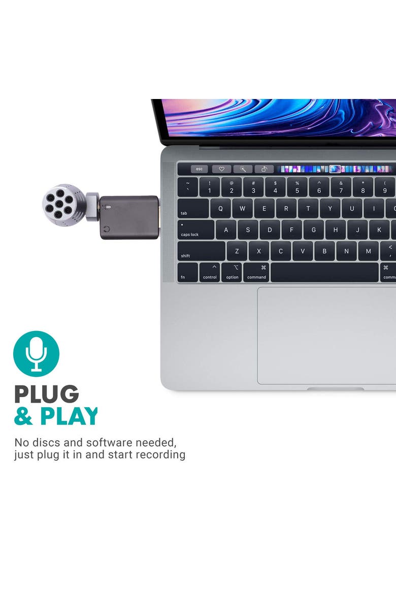 DOM2-USB Mini Omnidirectional USB Computer Microphone for PC and Mac, Alternate, color, Black