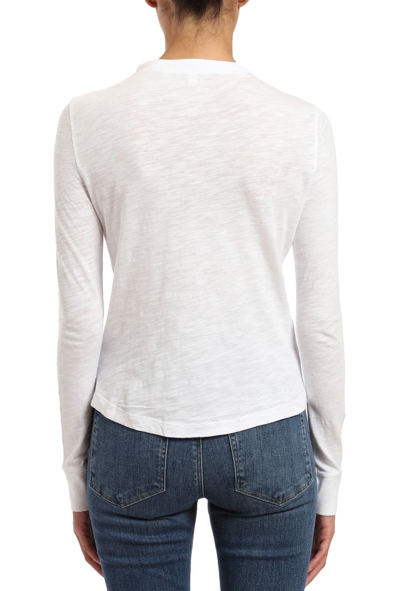 Slub Cotton Henley, Alternate, color, WHITE