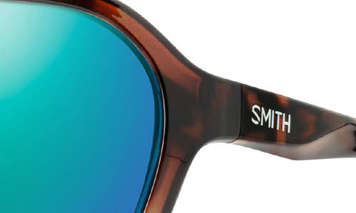 Smith Whitney 61mm Chromapop™ Polarized Wraparound Square Sunglasses In Opal Fade/opal Mirror