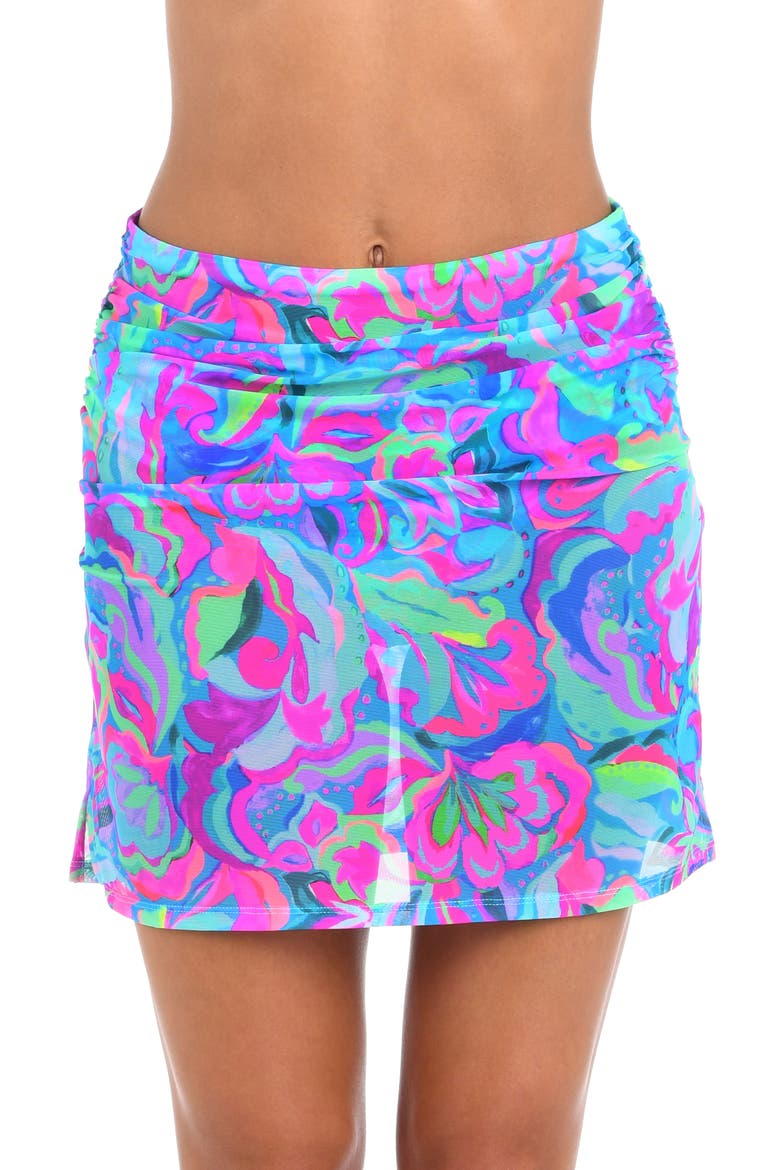Swirltopia Cover-Up Skirt, Alternate, color, TURQUOISE MULTI