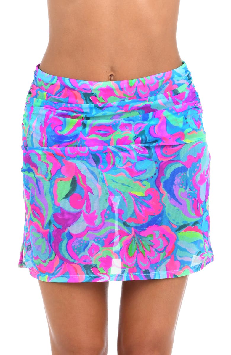 Sunshine 79 Swirltopia Cover-Up Skirt, Alternate, color, Turquoise Multi