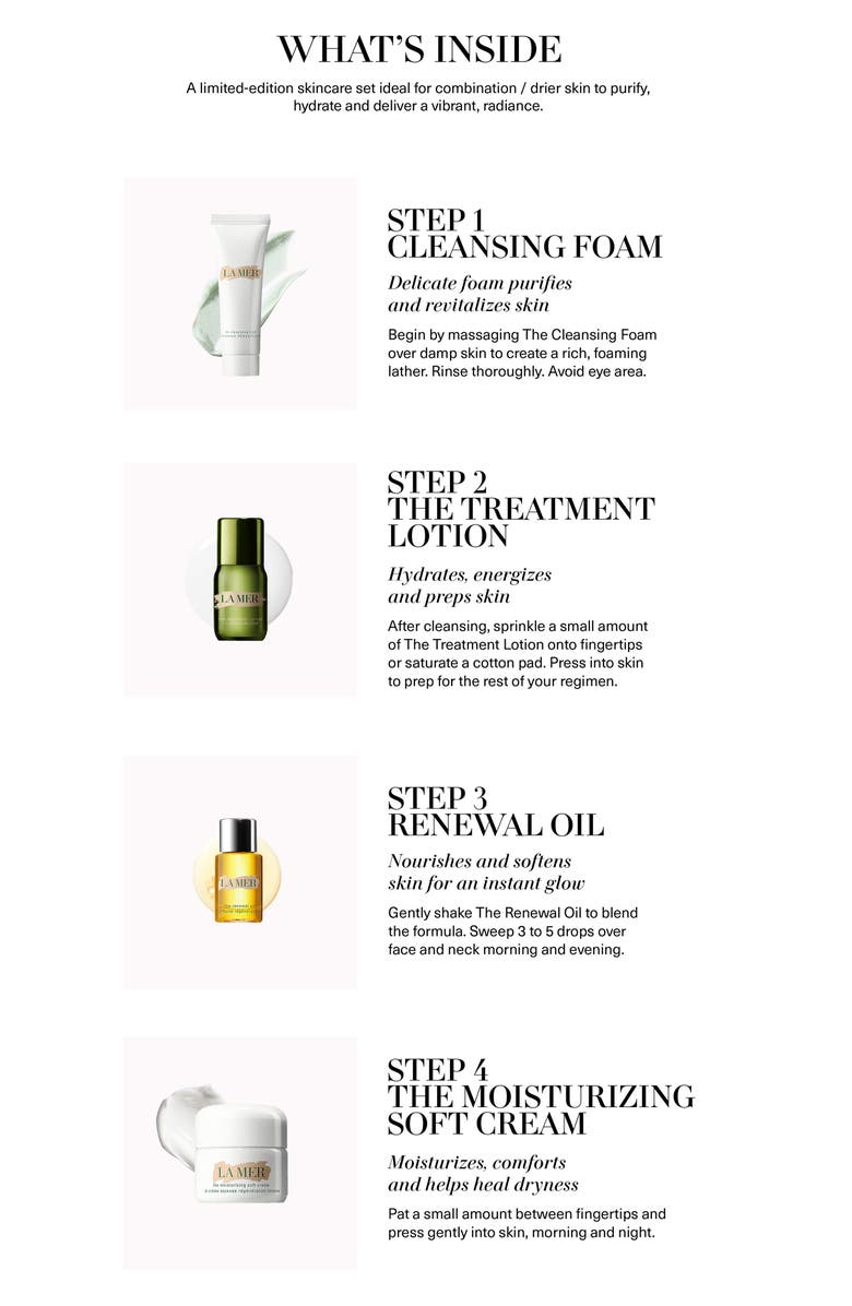 La Mer Radiance Regimen Skin Care Set $143 Value, Alternate, color, 