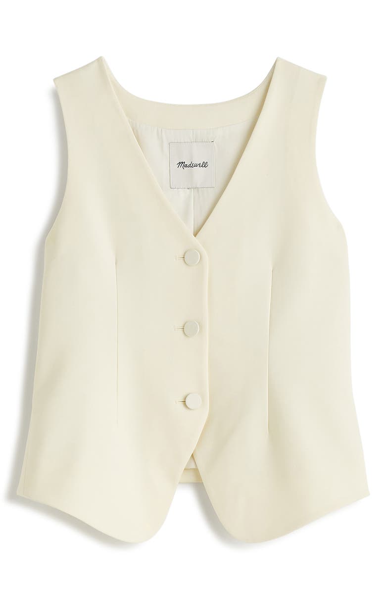 Madewell V-Neck Button Front Vest, Main, color,