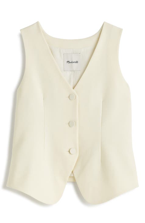 Vince store White Open Luxury Vest Women's Size XS