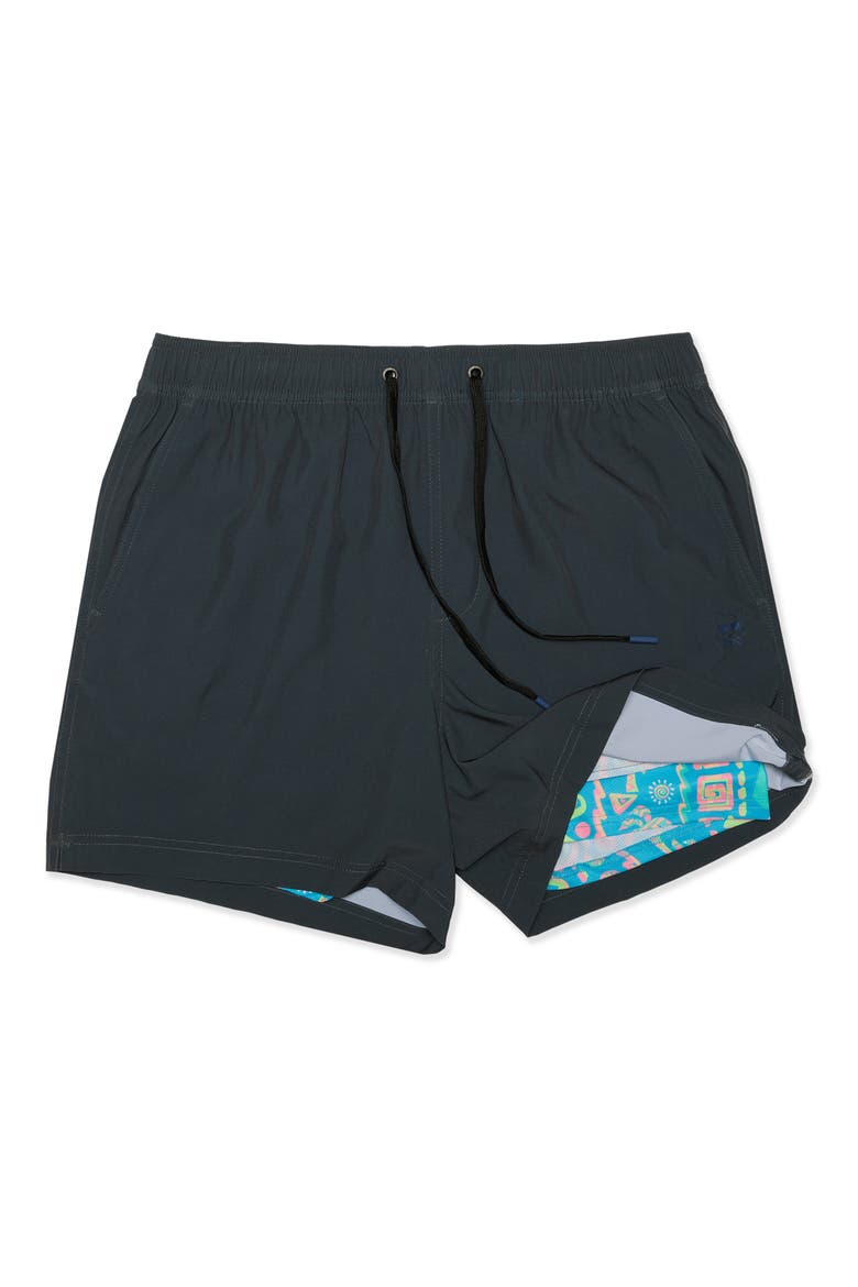 Solid Game Changer 5-Inch Swim Trunks, Alternate, color, BLACK
