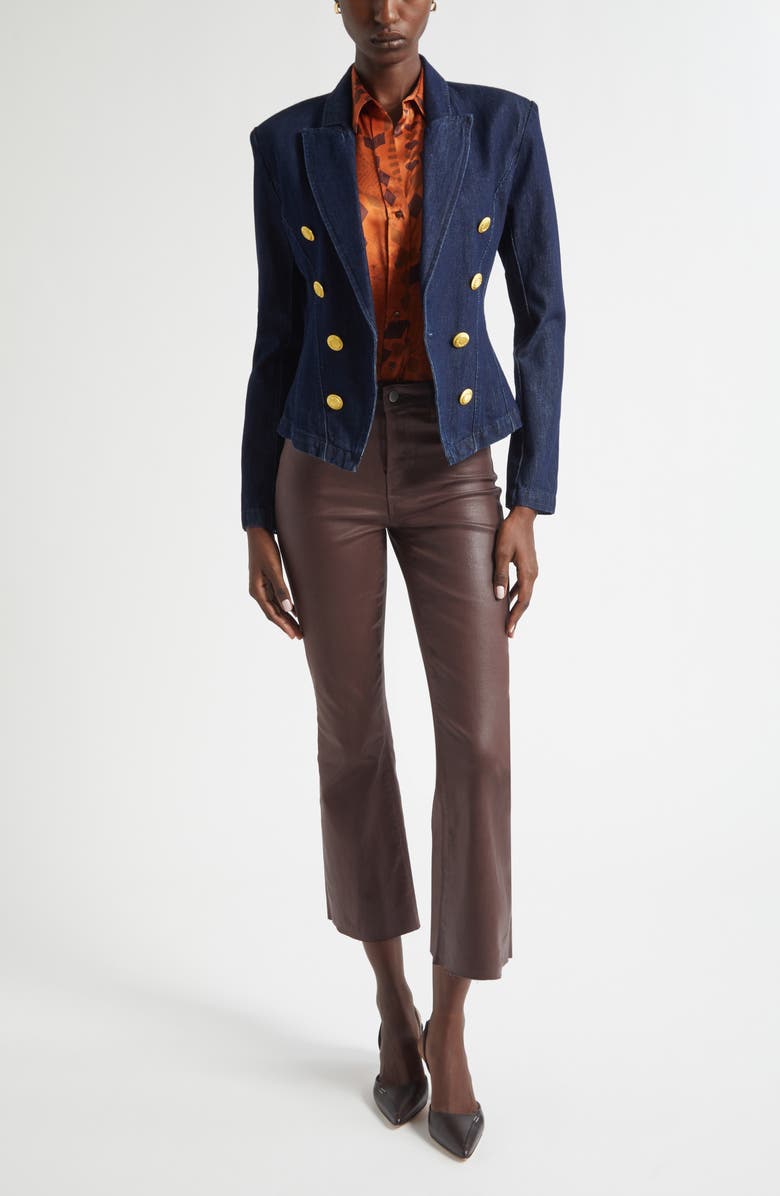 L'AGENCE Emerson Structure Denim Jacket, Alternate, color, Ardmore