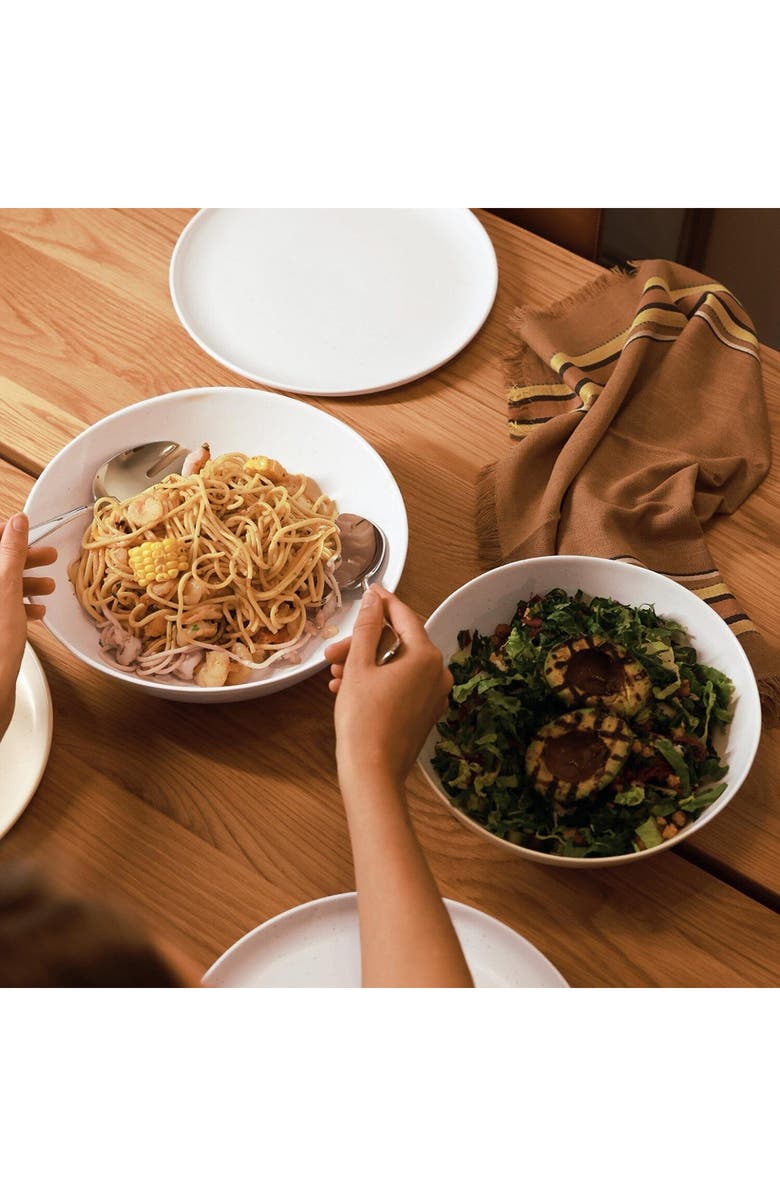 Fable The Low Set of 2 Serving Bowls, Alternate, color, Speckled White