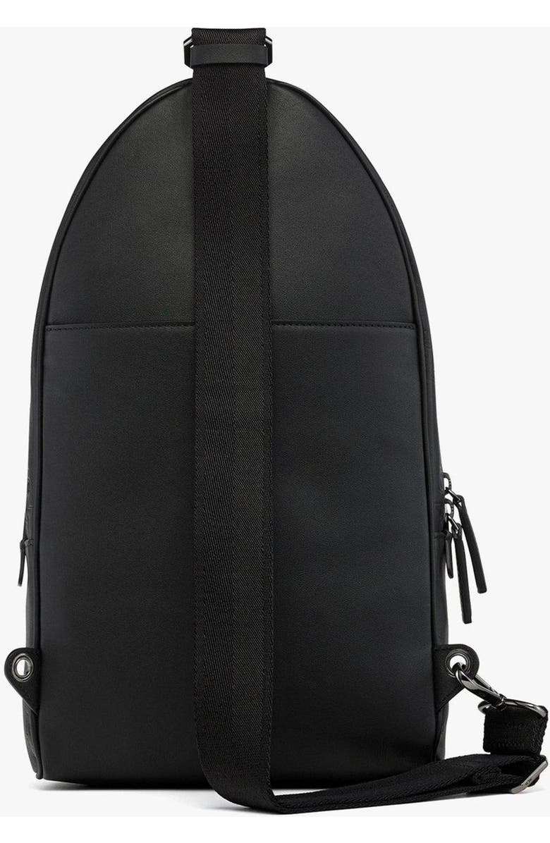 MCM Aren Sling Bag in Embossed Monogram Leather, Alternate, color, Black
