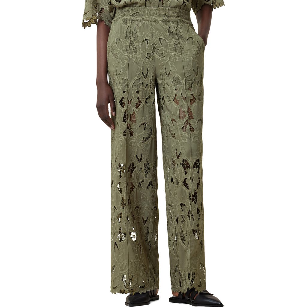 Allsaints Charli Floral Lace Wide Leg Pants