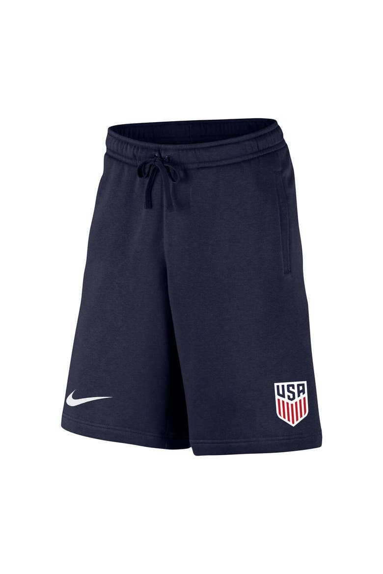 Men's Nike Navy USMNT Club Fleece Shorts, Alternate, color, Navy