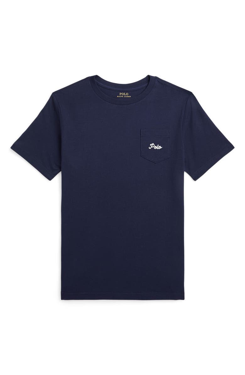 Polo Ralph Lauren Kids' Pup Embroidered Cotton Graphic T-Shirt, Main, color,