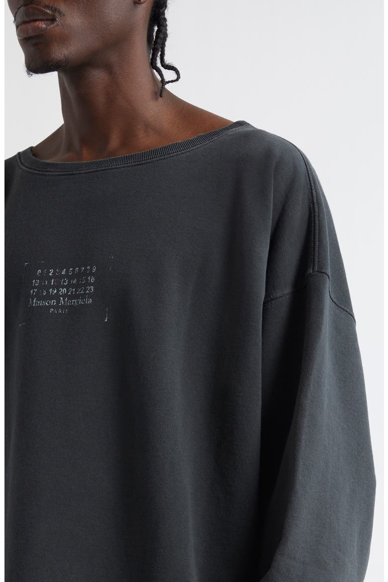Numeric Motif Cotton Jersey Graphic Sweatshirt, Alternate, color, WASHED BLACK