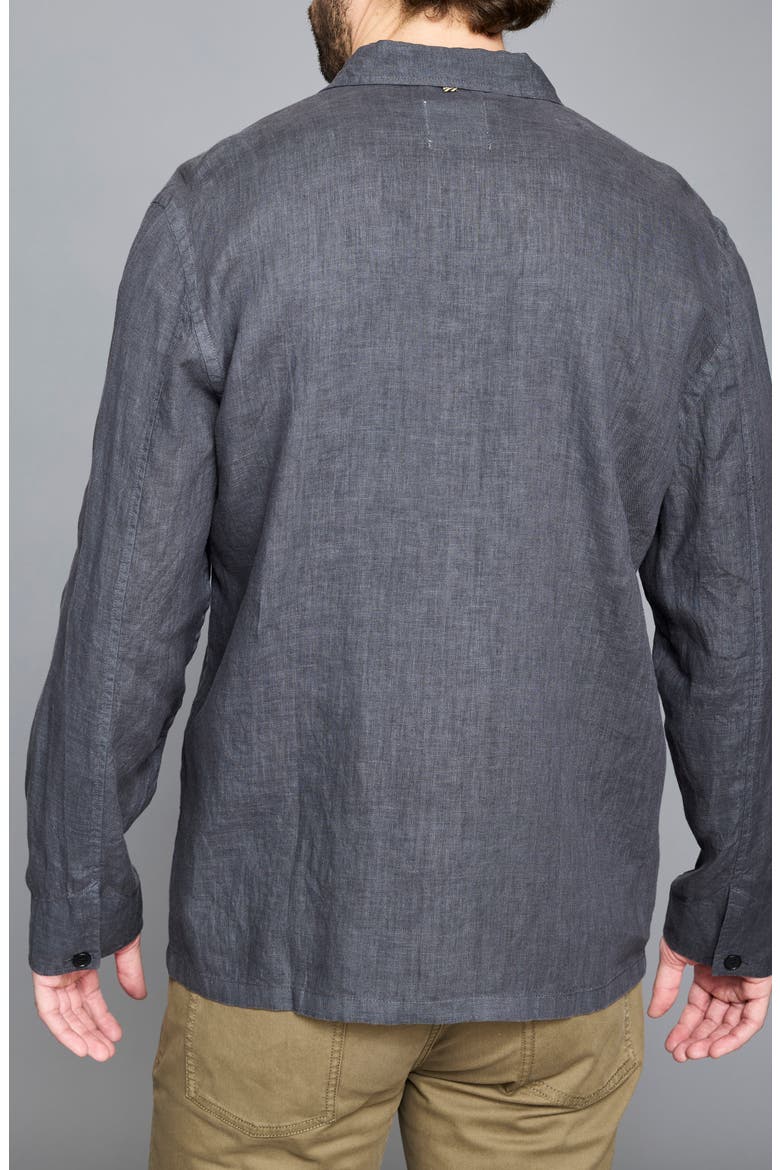 Linen Carpenter Overshirt, Alternate, color, ASPHALT