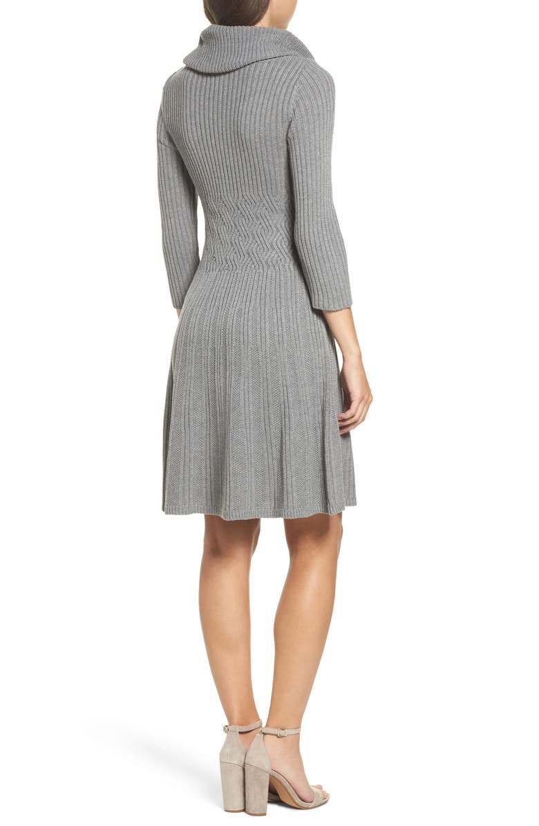 Eliza J Cowl Neck Sweater Dress, Alternate, color,