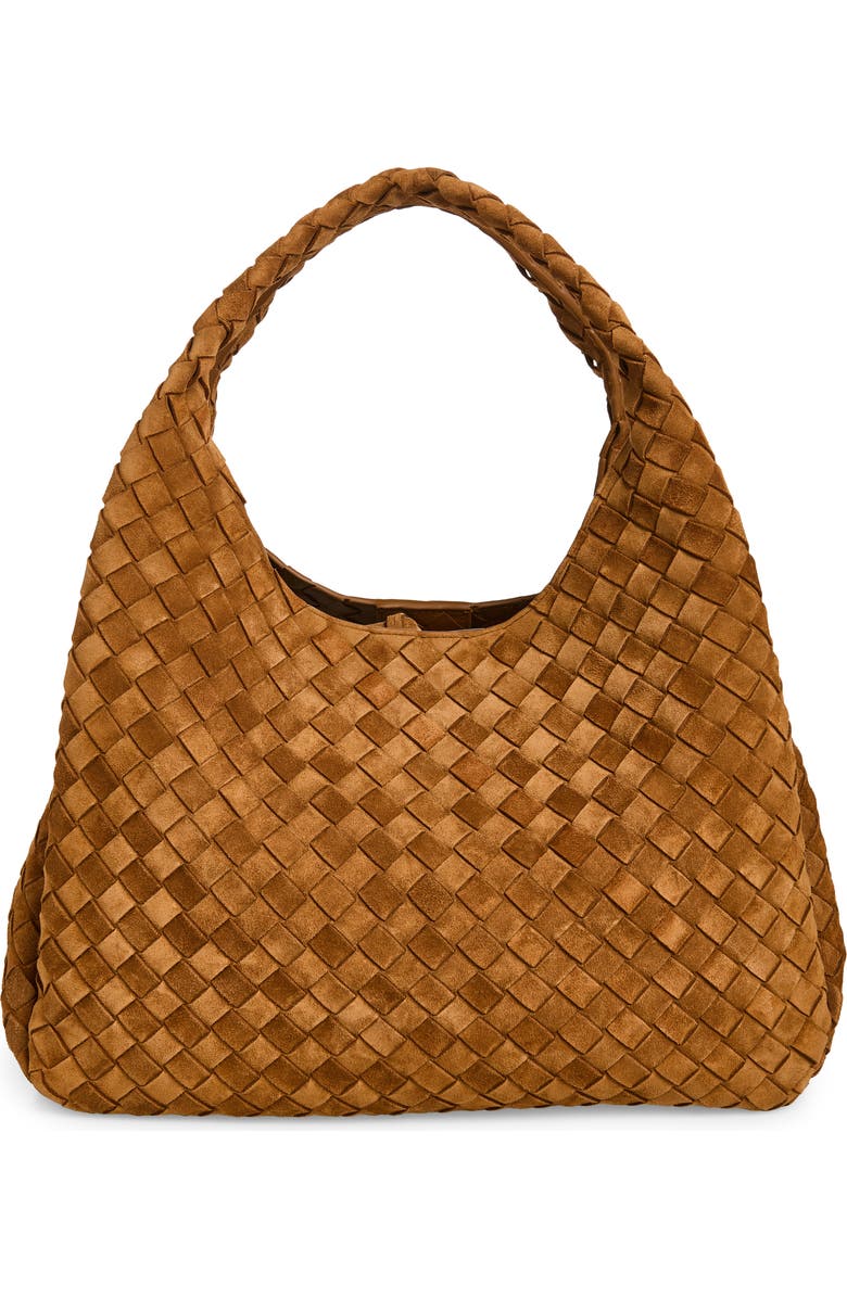 Bottega Veneta Large Campana Sue Shoulder Bag, Main, color, 2599 Amber-M Brass