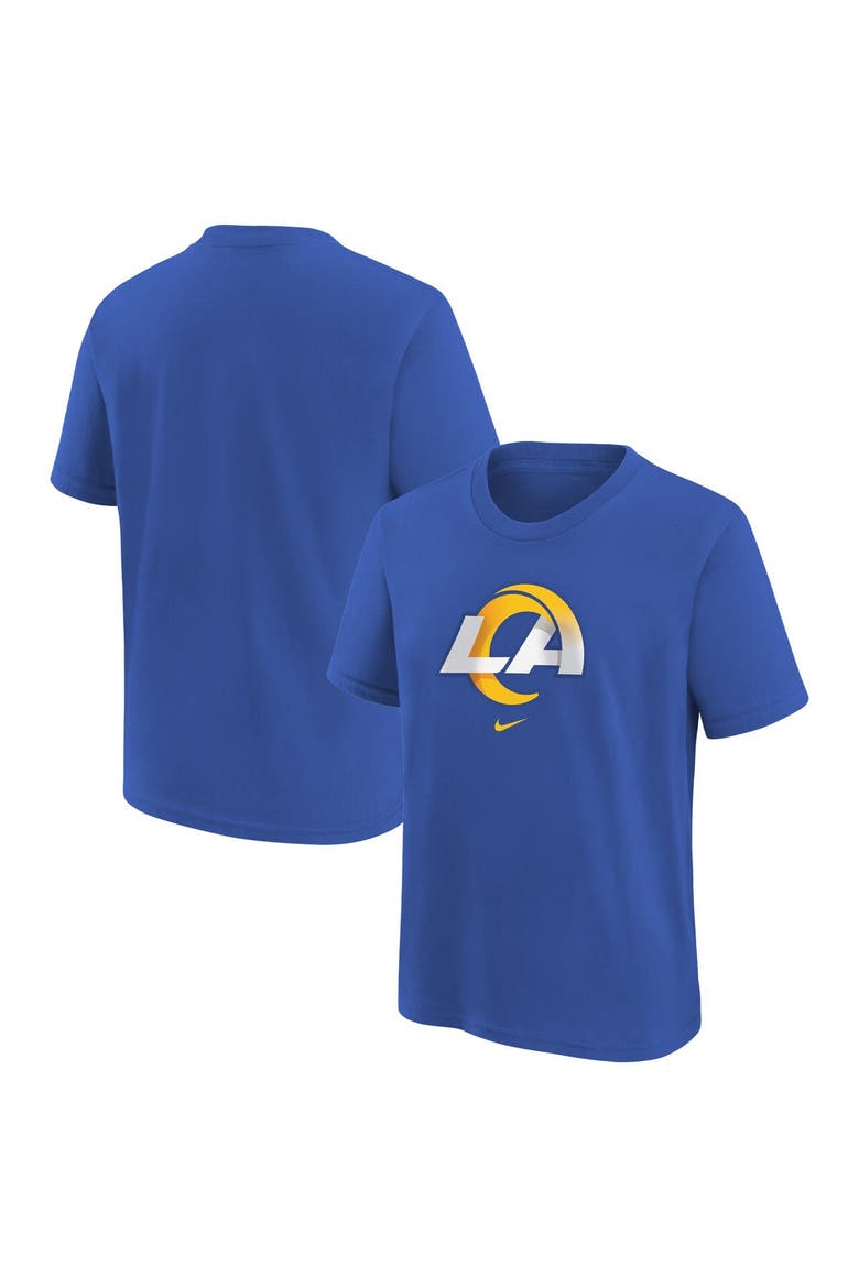 Preschool Nike Royal Los Angeles Rams Team Wordmark T-Shirt, Main, color, Royal