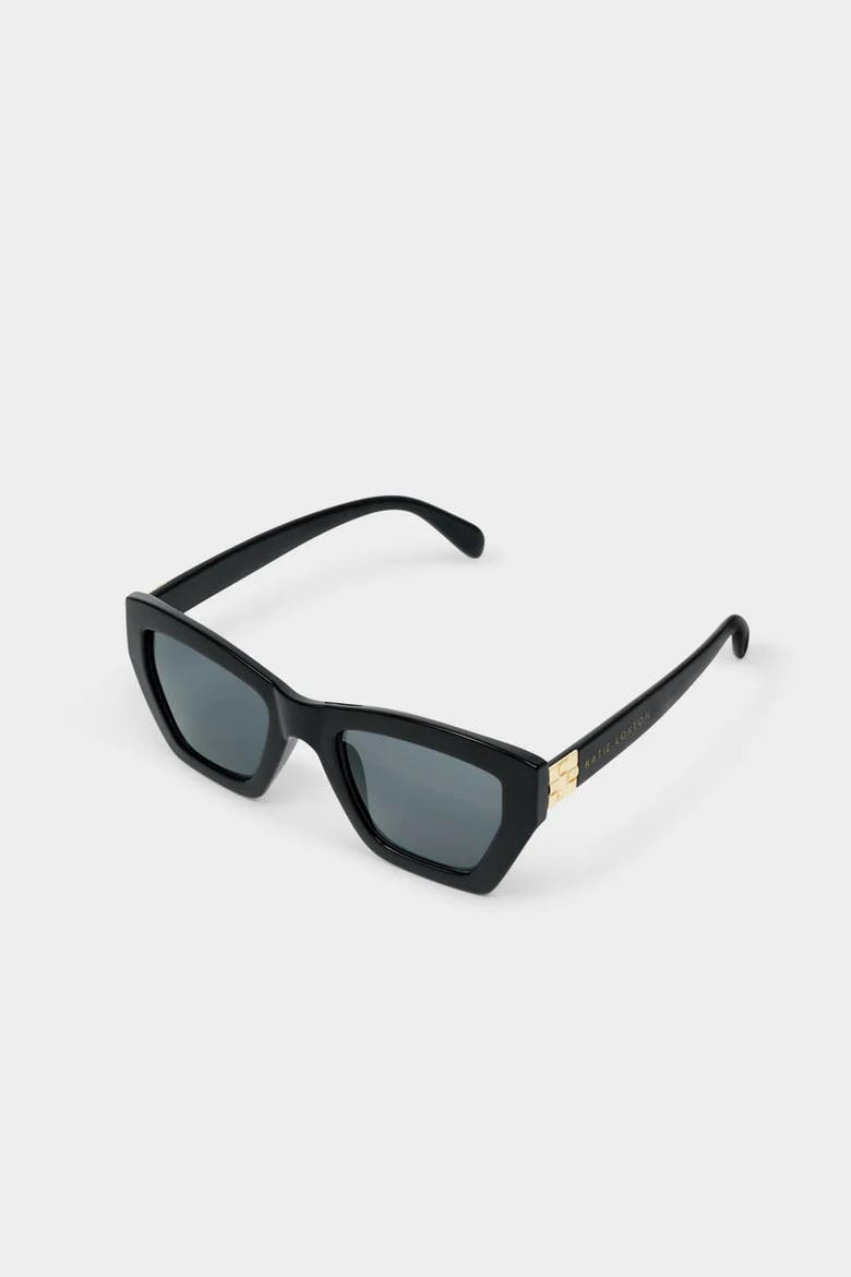 Palma Oversized Cat-Eye Sunglasses in Black, Alternate, color, Black