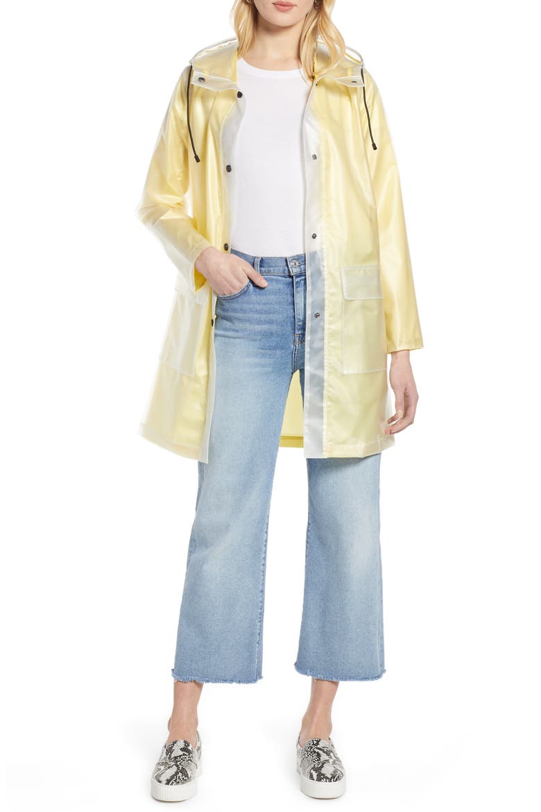 Patch Pocket Transparent Jacket, Main, color, YELLOW